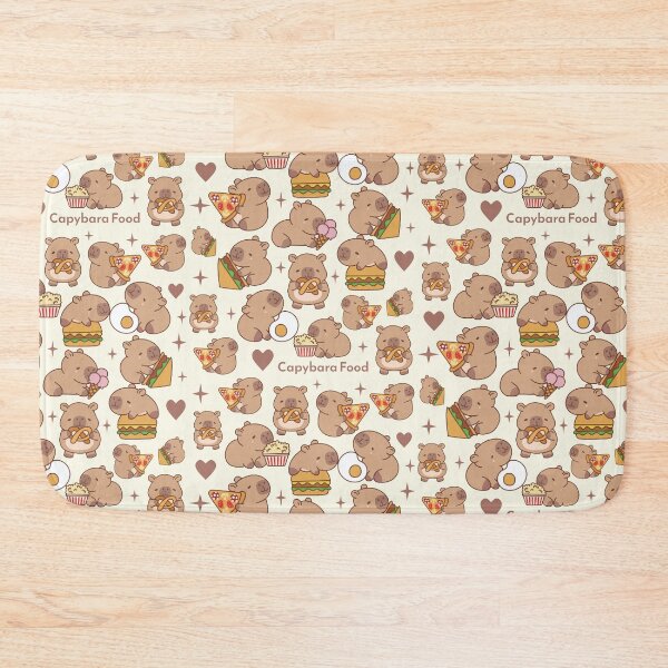 Item preview, Capy Food Pattern designed and sold by kawaiistudio.