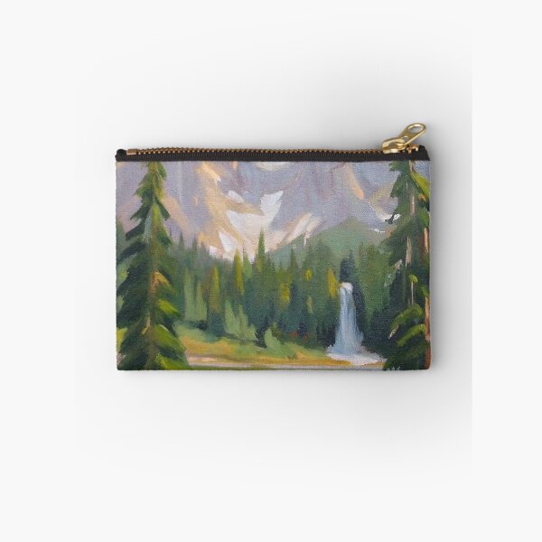 Aperçu de l'œuvre Serene Mountain Lake Waterfall Oil Art créée et vendue par WarivArt.