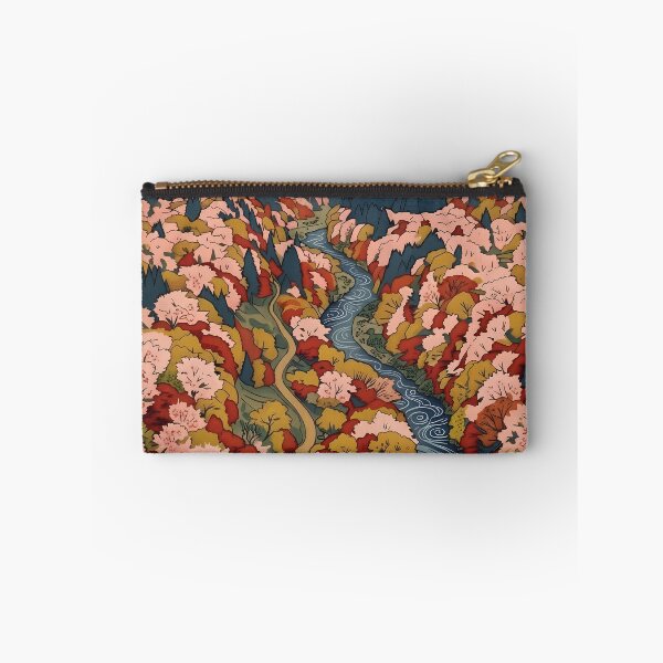 Item preview, Ukiyo-e Autumn Cherry Blossom and Maple Aerial Landscape designed and sold by conohitoAI-ArtGallery.