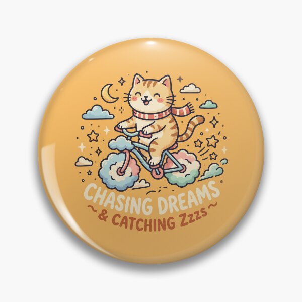 Item preview, Chasing Dreams and Catching Zzzs Cute Cat Cloud Bicycle designed and sold by Amir Faysal.