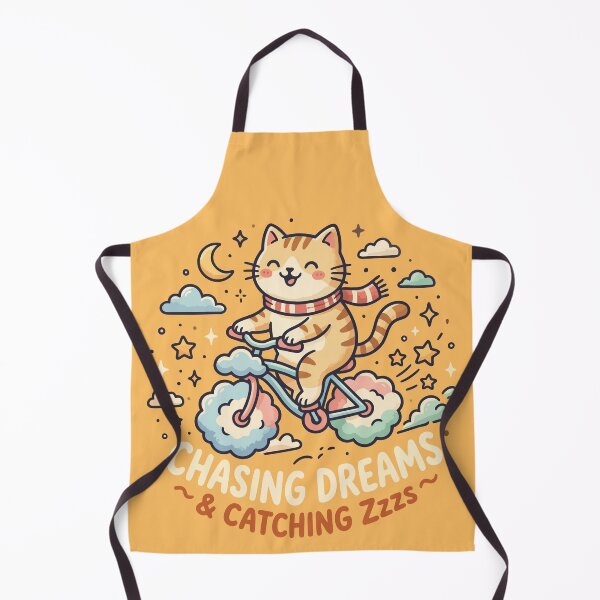 Item preview, Chasing Dreams and Catching Zzzs Cute Cat Cloud Bicycle designed and sold by Amir Faysal.