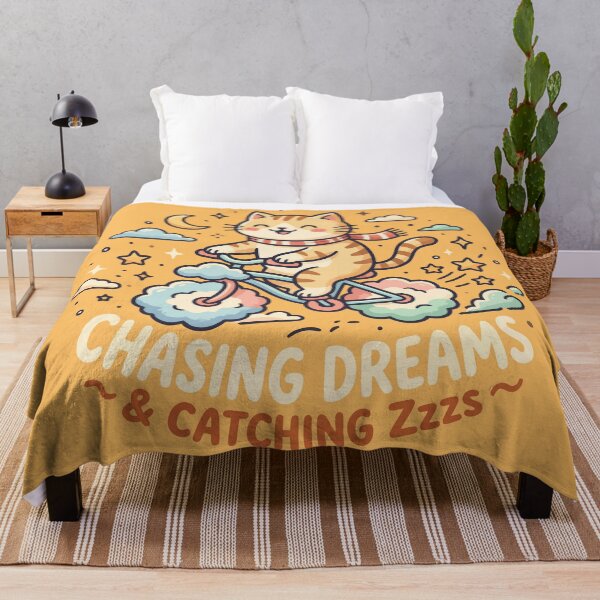 Item preview, Chasing Dreams and Catching Zzzs Cute Cat Cloud Bicycle designed and sold by Amir Faysal.