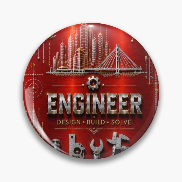 Item preview, Engineer Vibrant Tomato Metallic – Premium Engineering Design designed and sold by HO•Designs.