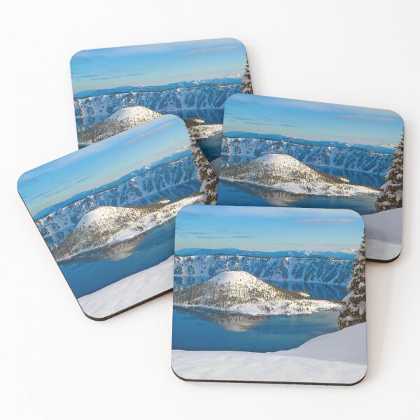 Item preview, Wizard Island, Crater Lake National Park, Oregon early morning sunrise fine art color photograph designed and sold by Jéanpaul  Ferro.