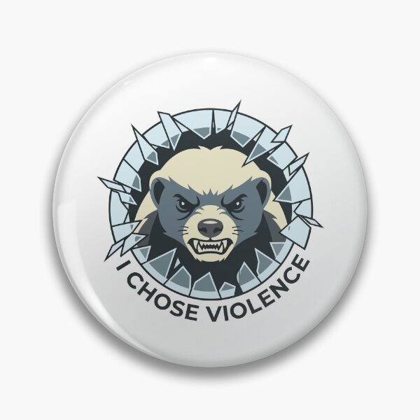 Item preview, I Chose Violence Minimalist Honey Badger designed and sold by Arc2020.