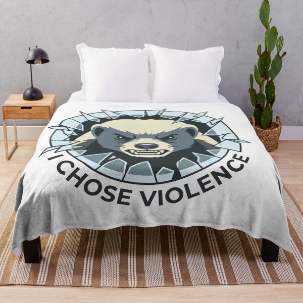 Item preview, I Chose Violence Minimalist Honey Badger designed and sold by Arc2020.