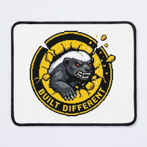 Item preview, Built Different Retro Pixel Art Honey Badger designed and sold by Arc2020.