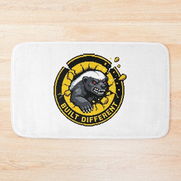 Item preview, Built Different Retro Pixel Art Honey Badger designed and sold by Arc2020.