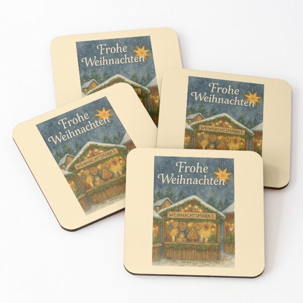 Item preview, Frohe Weihnachten aus Deutschland – German Christmas Market Scene designed and sold by Novel Works Studio.