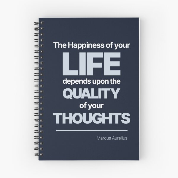 Item preview, The Happiness of Your Life Depends Upon the Quality of Your Thoughts - Marcus Aurelius - Minimalist Style Stoic Quote - Light Version designed and sold by Stoic Core.