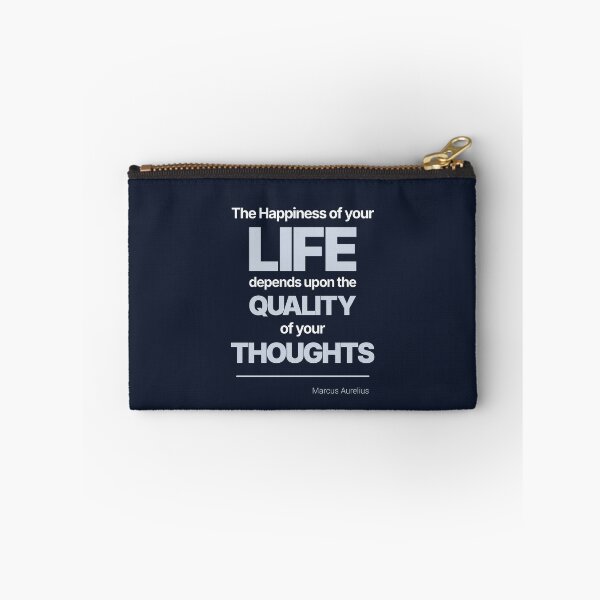 Item preview, The Happiness of Your Life Depends Upon the Quality of Your Thoughts - Marcus Aurelius - Minimalist Style Stoic Quote - Light Version designed and sold by Stoic Core.