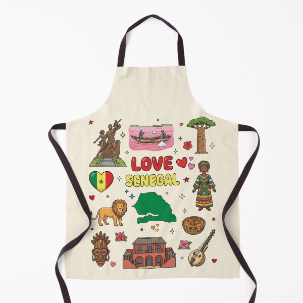 Item preview, Love Senegal Aesthetic Culture Doodles & Iconic Landmarks designed and sold by mashmosh.