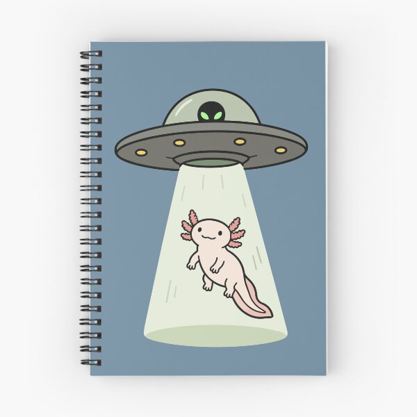 Item preview, UFO Alien Spaceship Abducting An Axolotl designed and sold by pixiedustpaint.