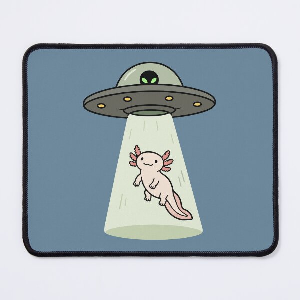 Item preview, UFO Alien Spaceship Abducting An Axolotl designed and sold by pixiedustpaint.