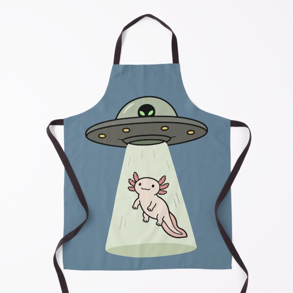 Item preview, UFO Alien Spaceship Abducting An Axolotl designed and sold by pixiedustpaint.