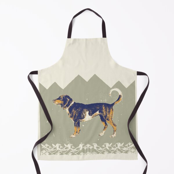 Item preview, A historic beagle with abstract green mountains designed and sold by PbHistory.