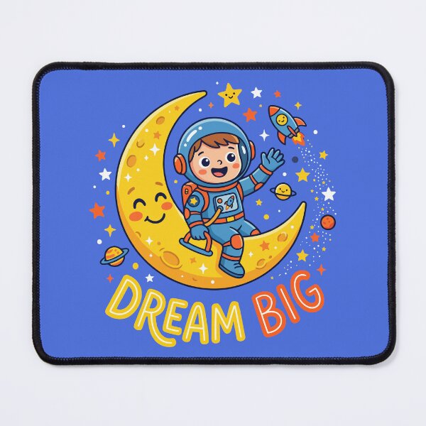 Item preview, Dream Big Cute Astronaut Kid Crescent Moon Space designed and sold by Amir Faysal.