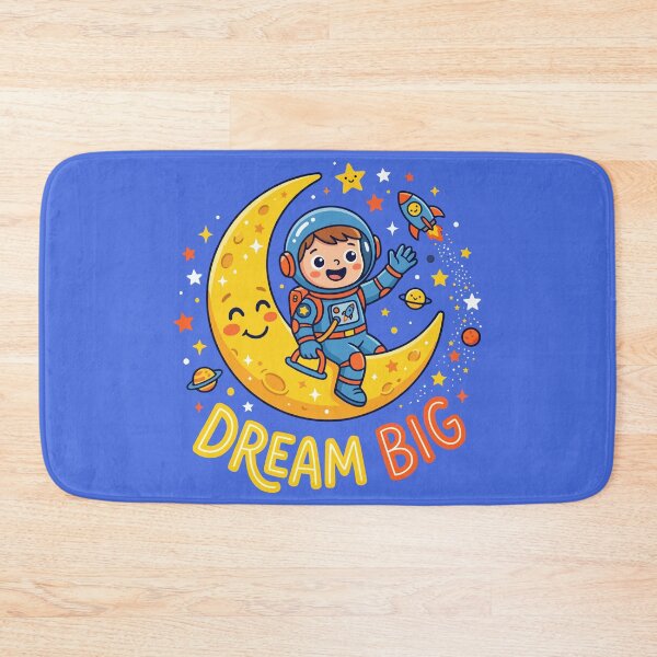 Item preview, Dream Big Cute Astronaut Kid Crescent Moon Space designed and sold by Amir Faysal.