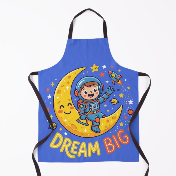 Item preview, Dream Big Cute Astronaut Kid Crescent Moon Space designed and sold by Amir Faysal.
