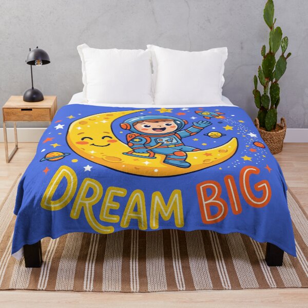 Item preview, Dream Big Cute Astronaut Kid Crescent Moon Space designed and sold by Amir Faysal.
