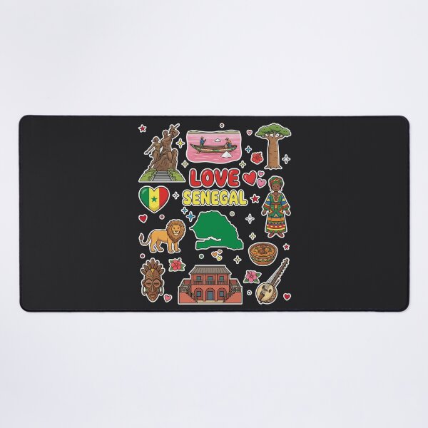 Item preview, Senegal Landmarks & West African Heritage Cute Doodle Collage designed and sold by mashmosh.