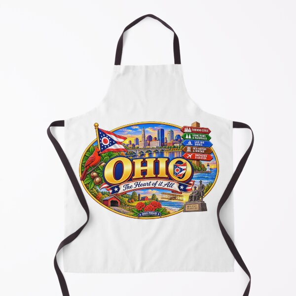 Item preview, Ohio Heart of It All State Travel Vintage Design designed and sold by Awarrie.