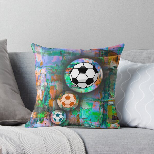 Item preview, Abstract Soccer Ball Art – Colorful Modern Sports Artwork designed and sold by PetruArtDesigns.