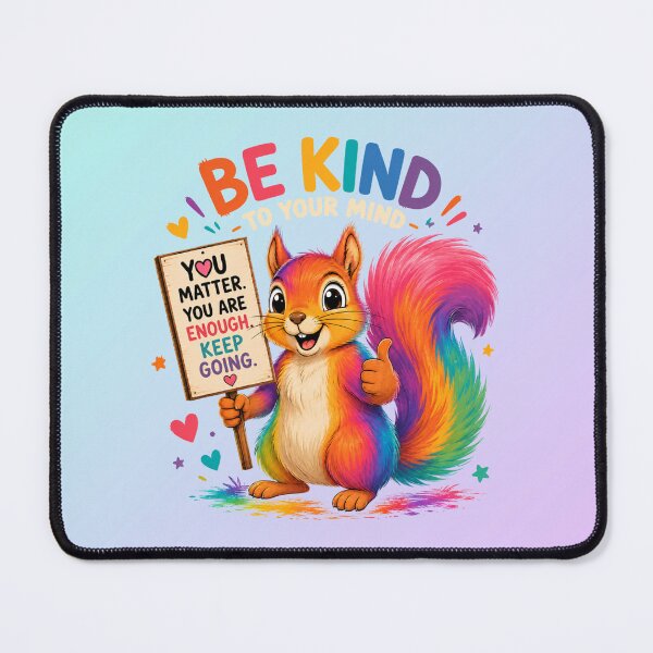 Item preview, Be Kind to Your Mind Squirrel designed and sold by SecretSquirrellDesigns.