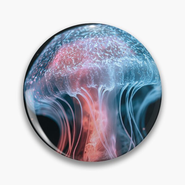 Item preview, Jellyfish Bioluminescent Teal Coral Deep Sea Art designed and sold by FrostyFrisby.