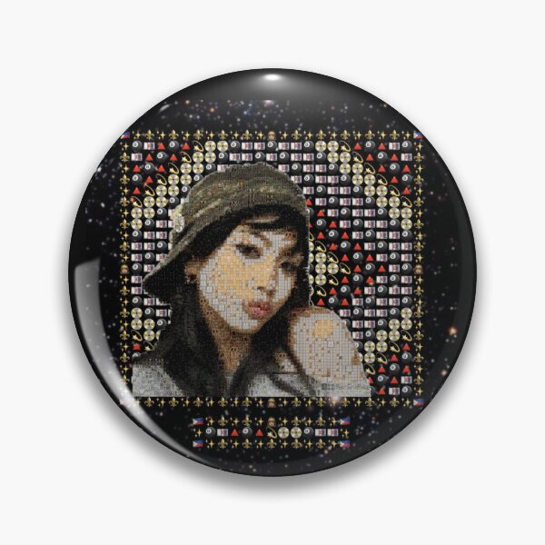 Item preview, Beabadoobee Emojified Portrait – Filipino Artist Emoji Mosaic Pop Art designed and sold by Emoji Emblems.