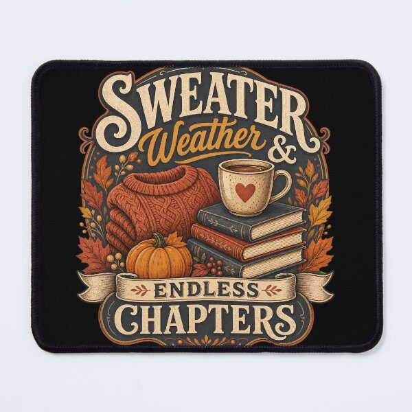 Item preview, Sweater Weather – Cozy Fall Reading Sticker for Book Lovers designed and sold by Uglyandcute.