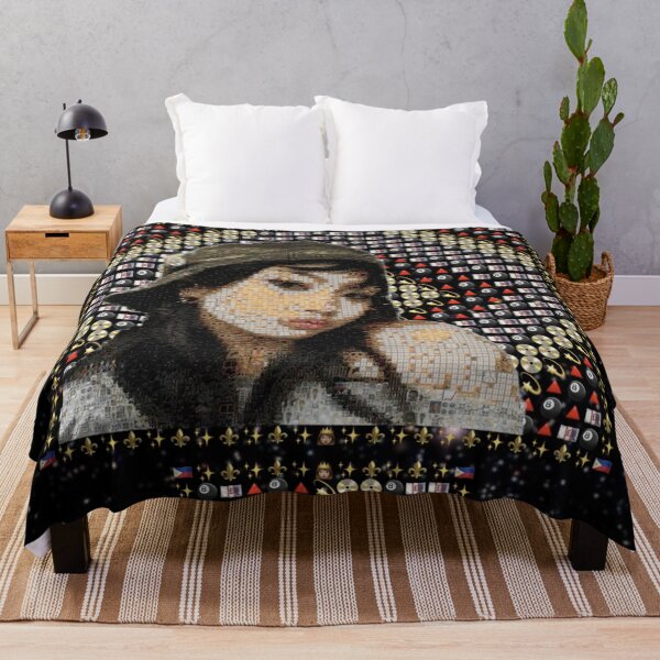 Item preview, Beabadoobee Emojified Portrait – Filipino Artist Emoji Mosaic Pop Art designed and sold by Emoji Emblems.