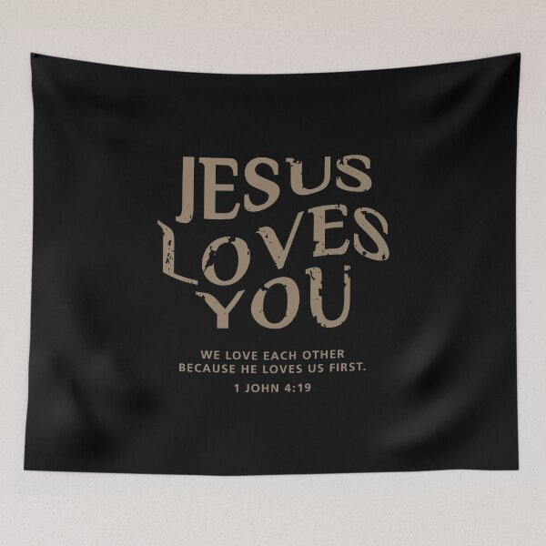 Item preview, Christian Jesus Loves You Religious Faith Inspirational Graphic God Design designed and sold by AhmedZouita.