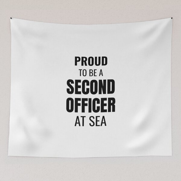 Item preview, Proud to be a Second Officer at Sea (Black) designed and sold by ShipCrewNation.