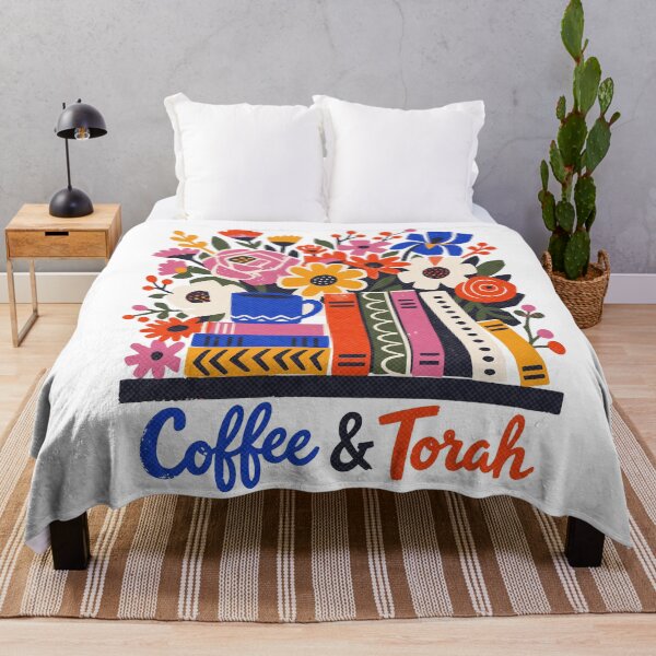 Item preview, Coffee & Torah - Jewish Books Color Blocks designed and sold by Amber Dove Studio.