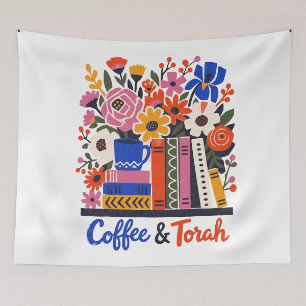 Item preview, Coffee & Torah - Jewish Books Color Blocks  designed and sold by Amber Dove Studio.