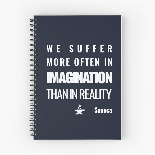 Item preview, We Suffer More Often in Imagination Than in Reality - Seneca - Bold Stoic Quote - Light Version designed and sold by Stoic Core.