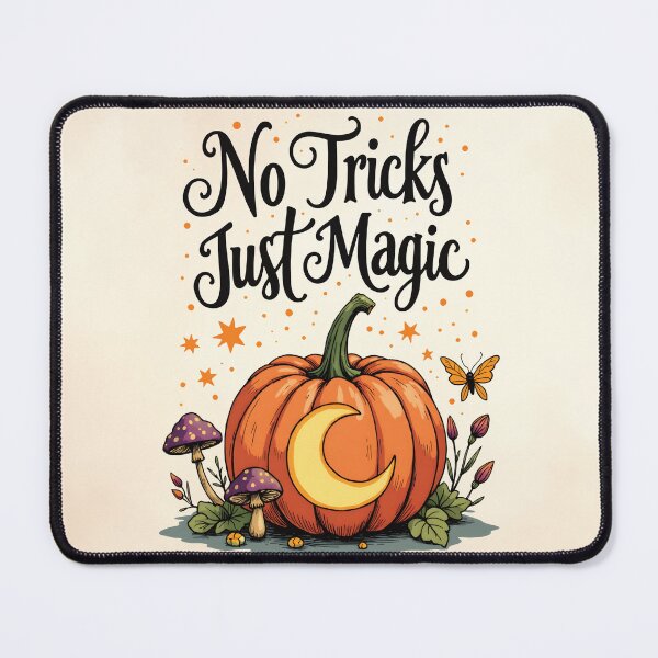 Item preview, No Tricks Just Magic Halloween Pumpkin Design - Fall Autumn Witchy Crescent Moon designed and sold by Connys Colorful World.