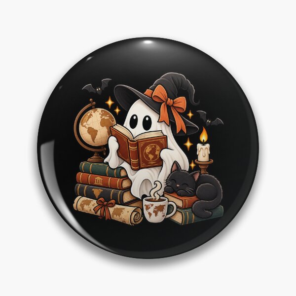Item preview, History Teacher Halloween Gift Ghost Bookworm designed and sold by Corvoria.