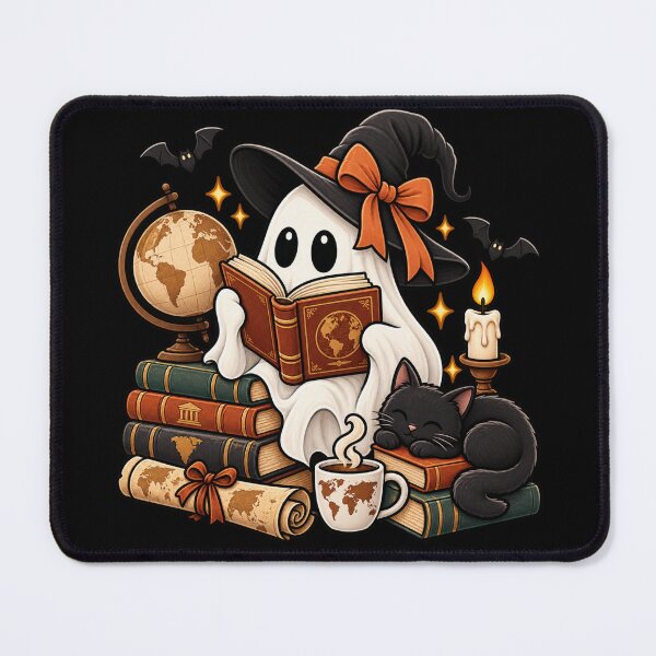Item preview, History Teacher Halloween Gift Ghost Bookworm designed and sold by Corvoria.