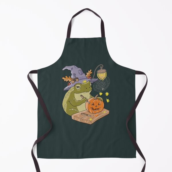 Item preview, Frog Carving Pumpkin Witch Halloween Cottagecore designed and sold by LeshanArt.