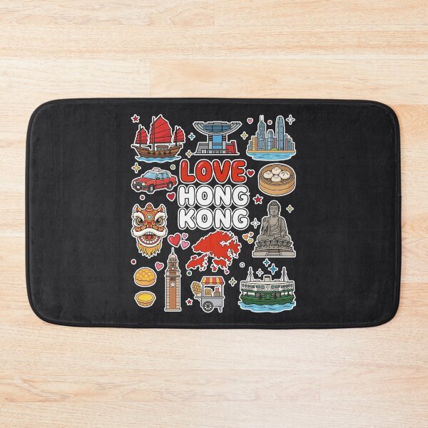 Item preview, Love Hong Kong Aesthetic Dark Culture Doodles & Iconic Landmarks designed and sold by mashmosh.
