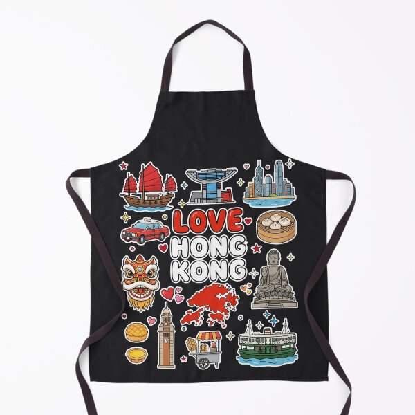 Item preview, Love Hong Kong Aesthetic Dark Culture Doodles & Iconic Landmarks designed and sold by mashmosh.