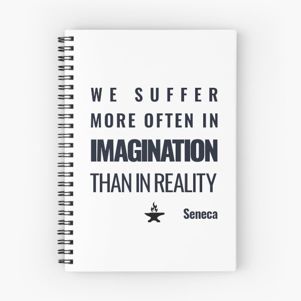 Item preview, We Suffer More Often in Imagination Than in Reality - Seneca - Bold Stoic Quote - Dark Version designed and sold by Stoic Core.