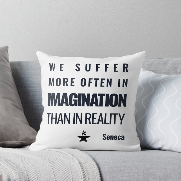Item preview, We Suffer More Often in Imagination Than in Reality - Seneca - Bold Stoic Quote - Dark Version designed and sold by Stoic Core.