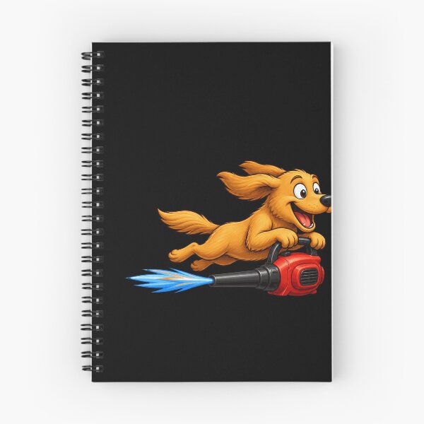 Item preview, Dog Flying With Leaf Blower Funny Design designed and sold by BoyleDesignShop.