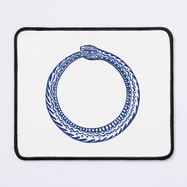 Artikelvorschau, Blaue Schlange Ouroboros entworfen und verkauft von kallyfactory.