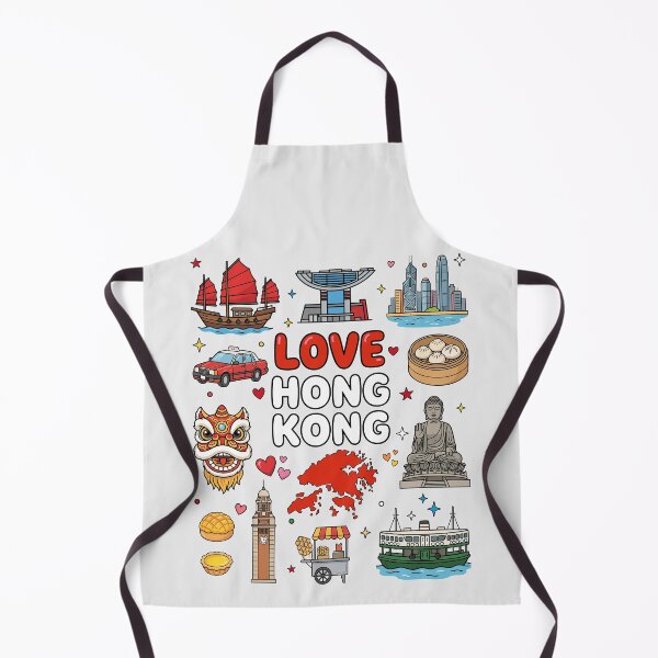 Item preview, Love Hong Kong Cultural Icons, Victoria Harbour & Red Taxi Art designed and sold by mashmosh.