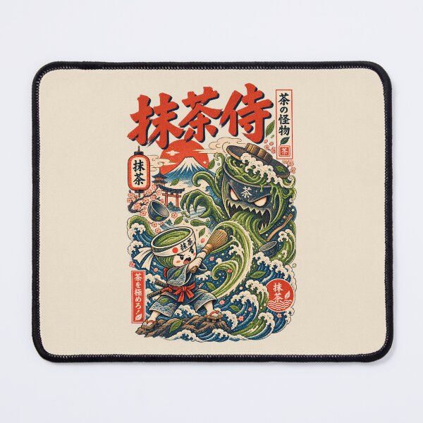 Item preview, Matcha Samurai Kaiju Battle Vintage Japanese Art designed and sold by nookmerch97.