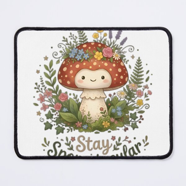Item preview, Stay Spore-tacular – Cute Kawaii Mushroom Cottagecore Design designed and sold by By Inora.